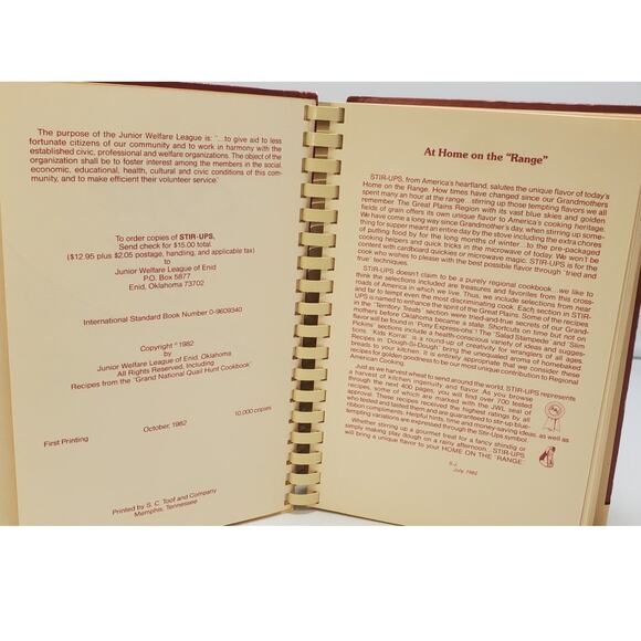 Stir Ups Junior Welfare League Enid Oklahoma Vintage Cookbook 1982 Great Plains - Picture 6 of 10